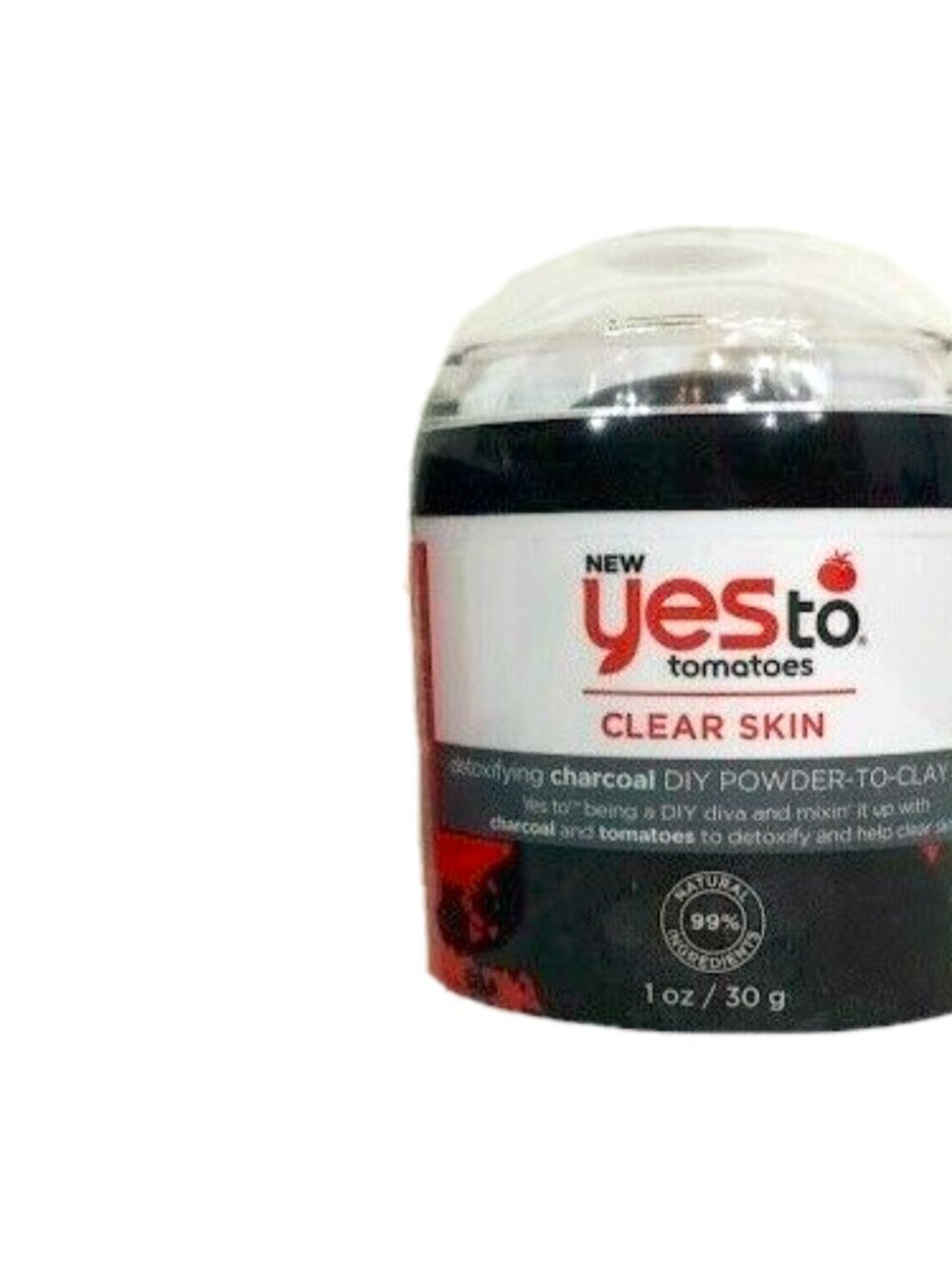 Yes To Tomatoes-Clear Skin Detoxifying Charcoal DIY Powder -To-Clay Mask -Sealed